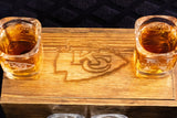 Custom engraved shot glass set w/ Custom engraved box